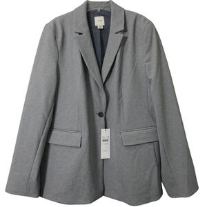 Calvin Klein Ponte Blazer Medium Gray Melange- 2XL